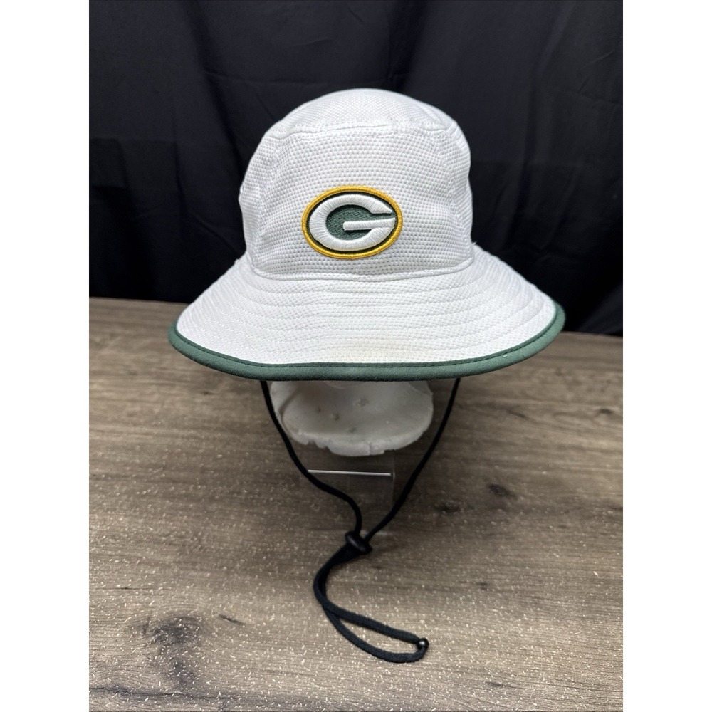 New Era Green Bay Packers NFL Fly Your Flag Bucket Floppy Hat White OSFM